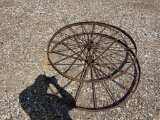 (2) Steel Wagon Wheels