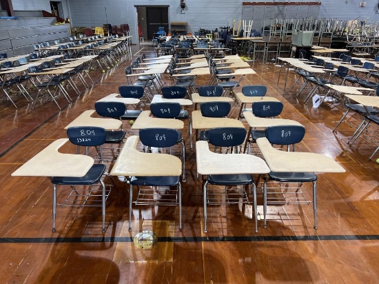 (12) Metal Frame School Desk