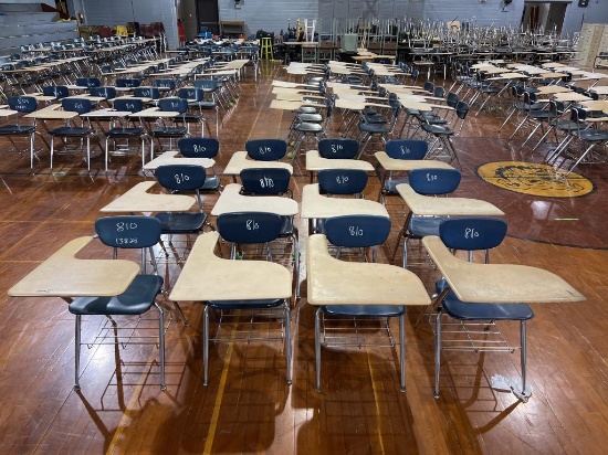 (12) Metal Frame School Desk