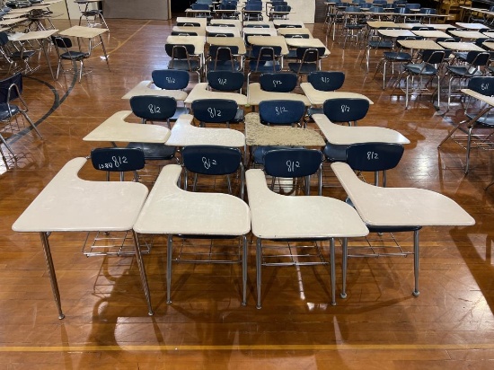 (12) Metal Frame School Desk