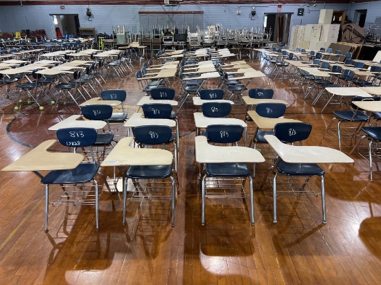 (12) Metal Frame School Desk