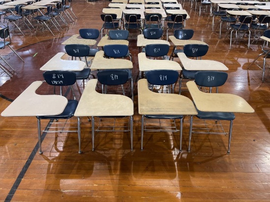 (12) Metal Frame School Desk