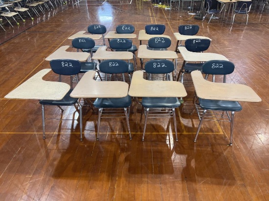 (12) Metal Frame School Desk