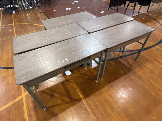 (5) Metal Frame Computer Desk