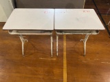 (2) Metal Frame School Desk