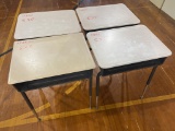 (4) Metal Frame School Desk