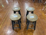 (4) Wooden Stool