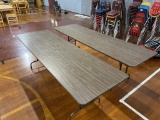 (2) Wooden Folding Table