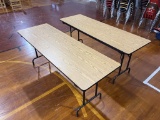 (2) Wooden Folding Table