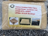 New (2) Yellow Outdoor Patio Fabric Sunscreen