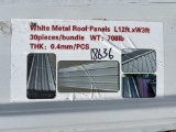New White Metal Roof Panels