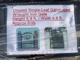 New Single Leaf Galvanized Iron Gate