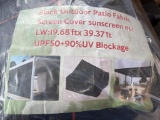 Black Outdoor Patio Fabric Screen Cover sunscreen