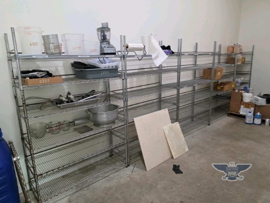 (5) Metal Shelving Unit