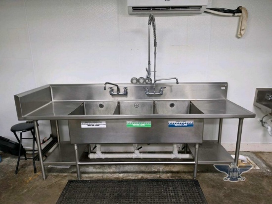 3 Compartment Stainless Steel Sink