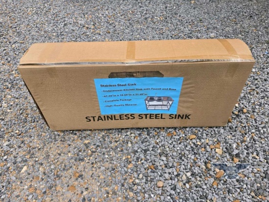 New Stainless Steel 2-Basin Sink