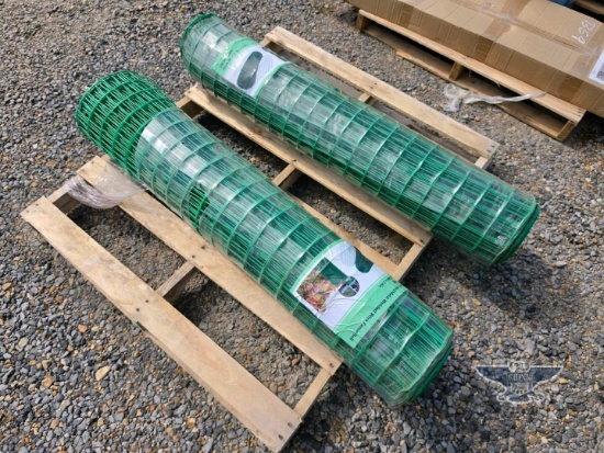 New Green Vinyl Coated Lawn Fence Roll