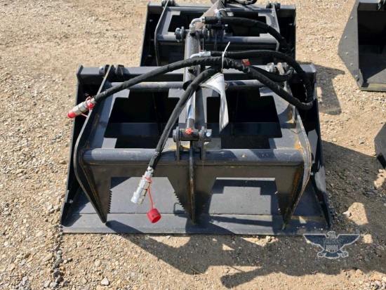 2026 LandHonor MGB-72-44W Mini Skid Steer Hydraulic Grapple Bucket Attachment