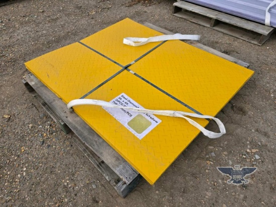 New 20PCS Yellow Steel Diamond Plate Sheets