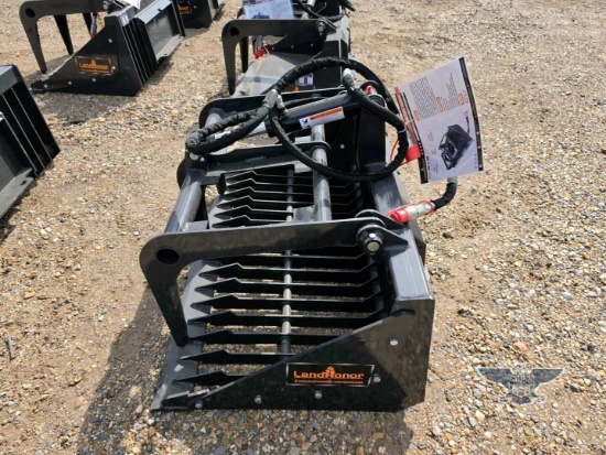 2026 LandHonor MRB-72-44W Mini Skid Steer Rock Grapple Bucket Attachment