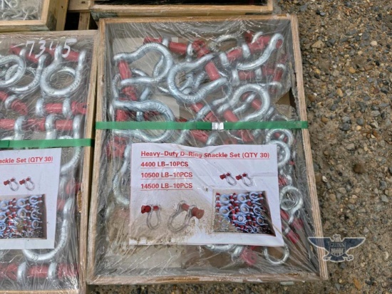 Heavy-Duty D-Ring Shackle Set