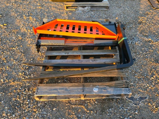 2026 UNUSED Wolverine FK-11-48W Skid Steer Pallet Fork Attachment