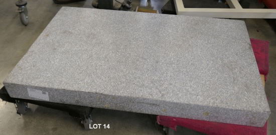 Stone Slab, 48" x 30" x 4", Approx. 600 lbs.