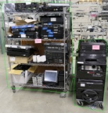 Audio / Visual Equipment, Items on Cart & 1 Freestanding Unit