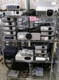 Projectors: InFocus, Sony, Panasonic, Sharp, Epson, Eiki, Items on Cart