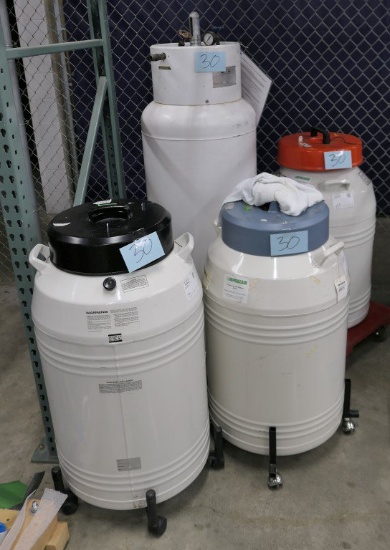 Dewars / Liquid Nitrogen Tanks, 4 Items