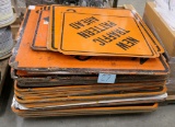 Construction / Road Signs, Plywood & Metal, 1 Pallet