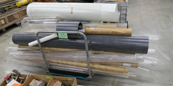 Plastic Tubing, Rod, & Other Materials, Items on Cart