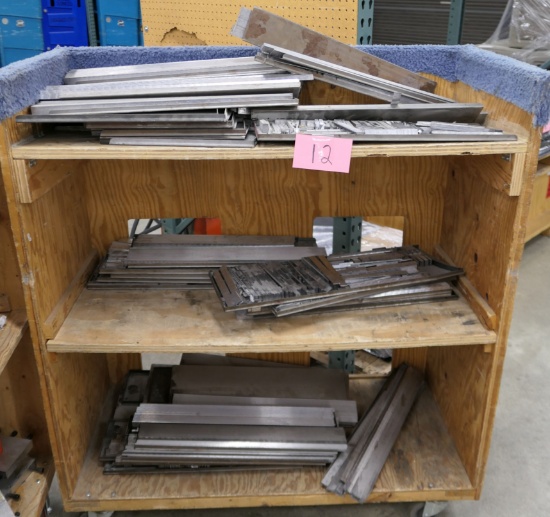 Metal Movable Type, Used In Printing Press, Items On Cart