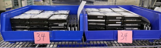 Hard Drives: 500GB - 750GB, SATA, 3.5", Approx. 84, Items in 2 Bins