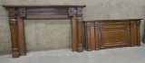 LOT 2: Oak Mantelpiece in 2 Sections: Upper & Lower.