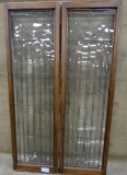 LOT 5: Qty 2 Antique Leaded Glass & Wood Doors.