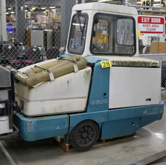 Sweeper: Tenant 6600, Ride-On Sweeper, For Parts or Repair