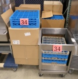 Dishwasher Racks with Cart: Carlisle 25 Compartment Glass Rack