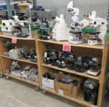Microscopes & Misc. Optical Equipment: Items on 2 Carts