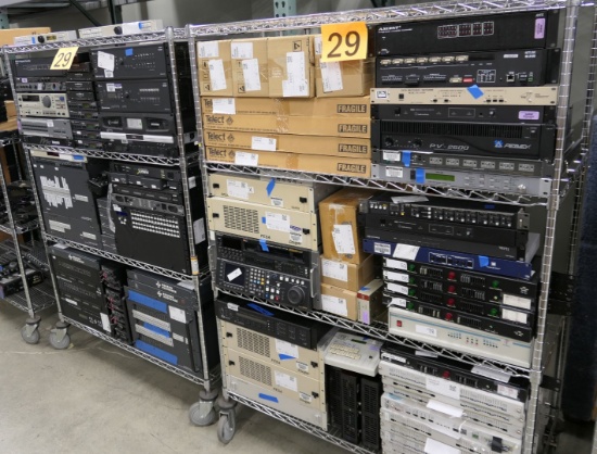 Misc. Audio Visual Equipment: Items on 2 Carts