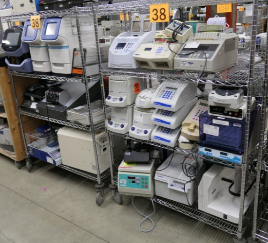 Misc. Lab Equipment: Items on 2 Carts