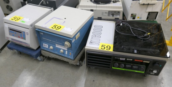 Misc. Centrifuges, 3 Items on Dollies