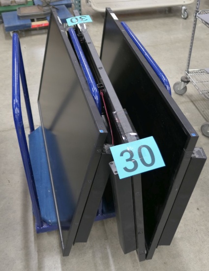 Monitors, Group E: 55" LED, NEC Multisync P553, 3 Items on Cart
