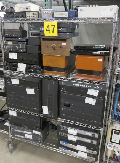 Misc. Audio/Visual Equipment Group F: Items on Cart.