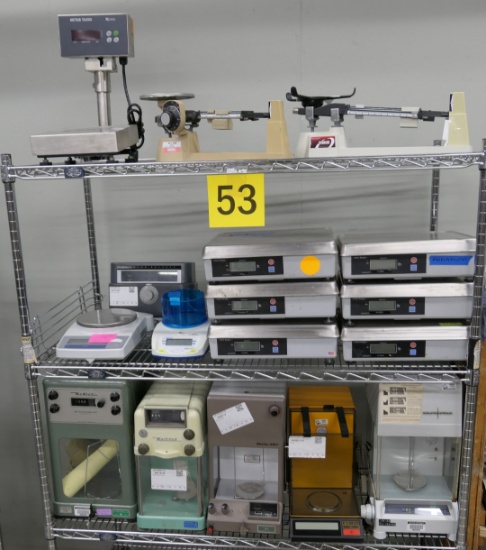Misc. Lab Equipment Group J: Scales & Balances: Items on Cart.