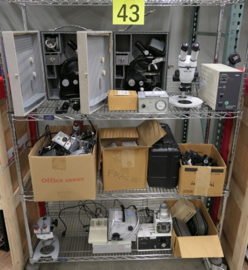 Misc. Microscopes and Accessories Group B, Items on Cart