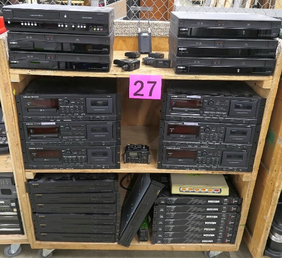 Audio/Visual Equipment: Onkyo T-4555P, TASCAM CD-A550, & Others, Items on Cart