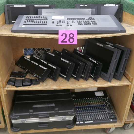 Audio/Visual Equipment: Mackie CR1604-VLZ, Mackie 1604VLZ4, & Others, Items on Cart