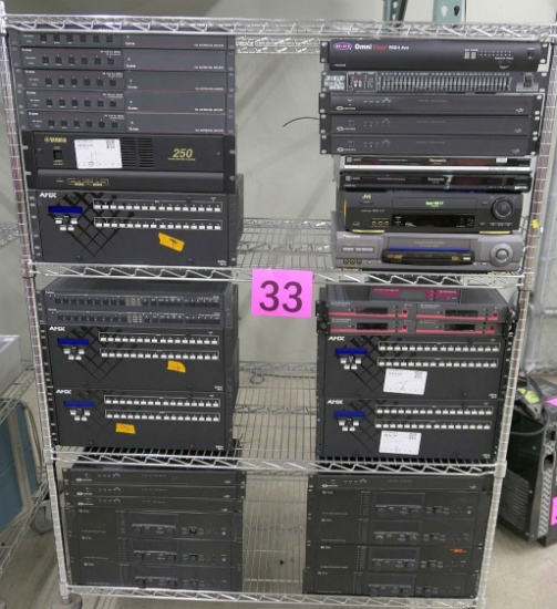 Audio/Visual Equipment: Extron, AMX, Sennheiser, Crestron, TOA, & Others, Items on Cart