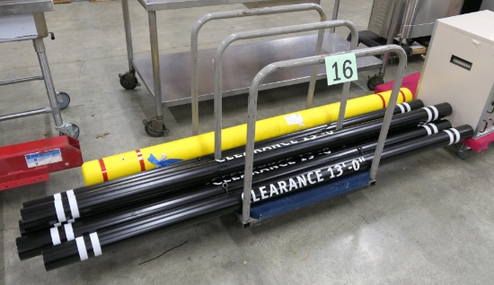 Overhead Clearance Markers, 6 Items on Cart